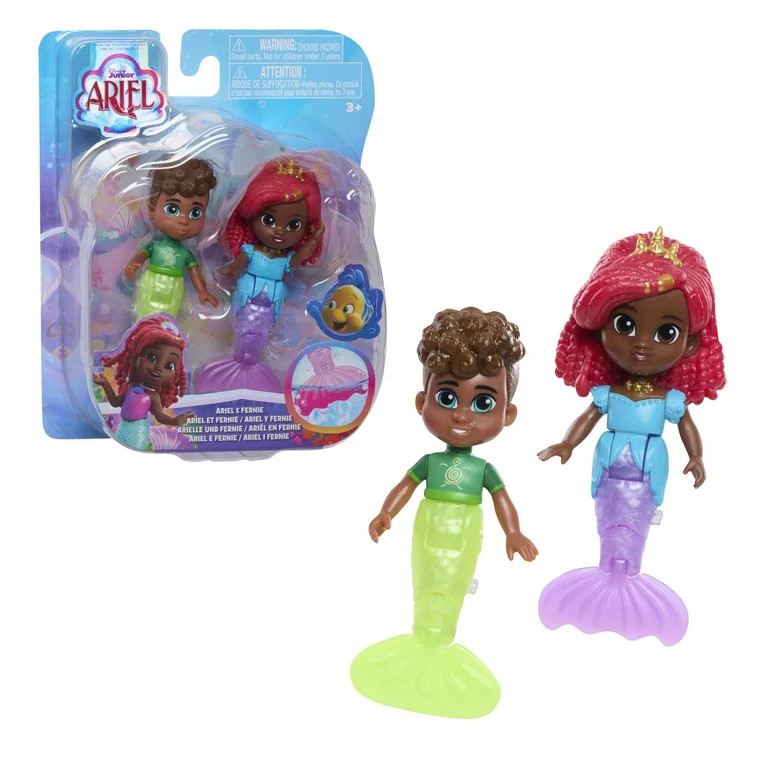 Disney Junior Ariel and Fernie Sea Surprise 4-inch Figure Set, Color Change, Articulated Baby and... | Walmart (US)