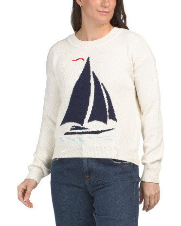 Sail Boat Sweater | Cotton | Marshalls