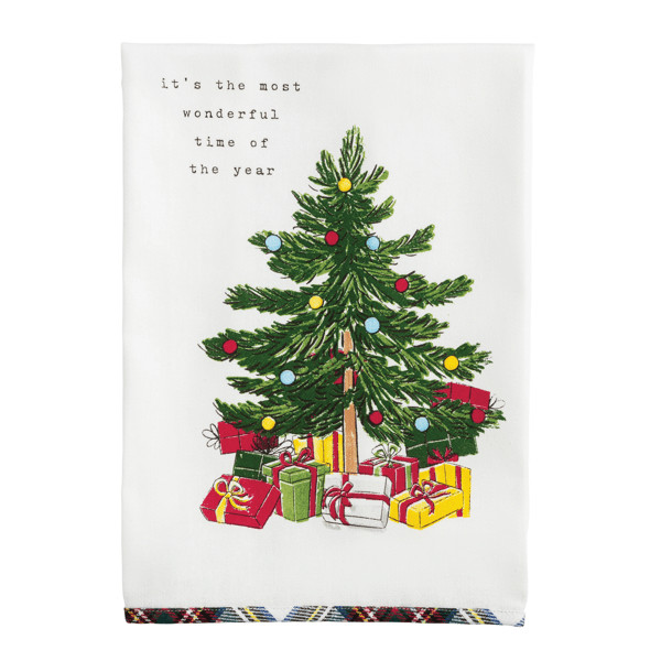 Christmas Tree Printed Towel | Mud Pie