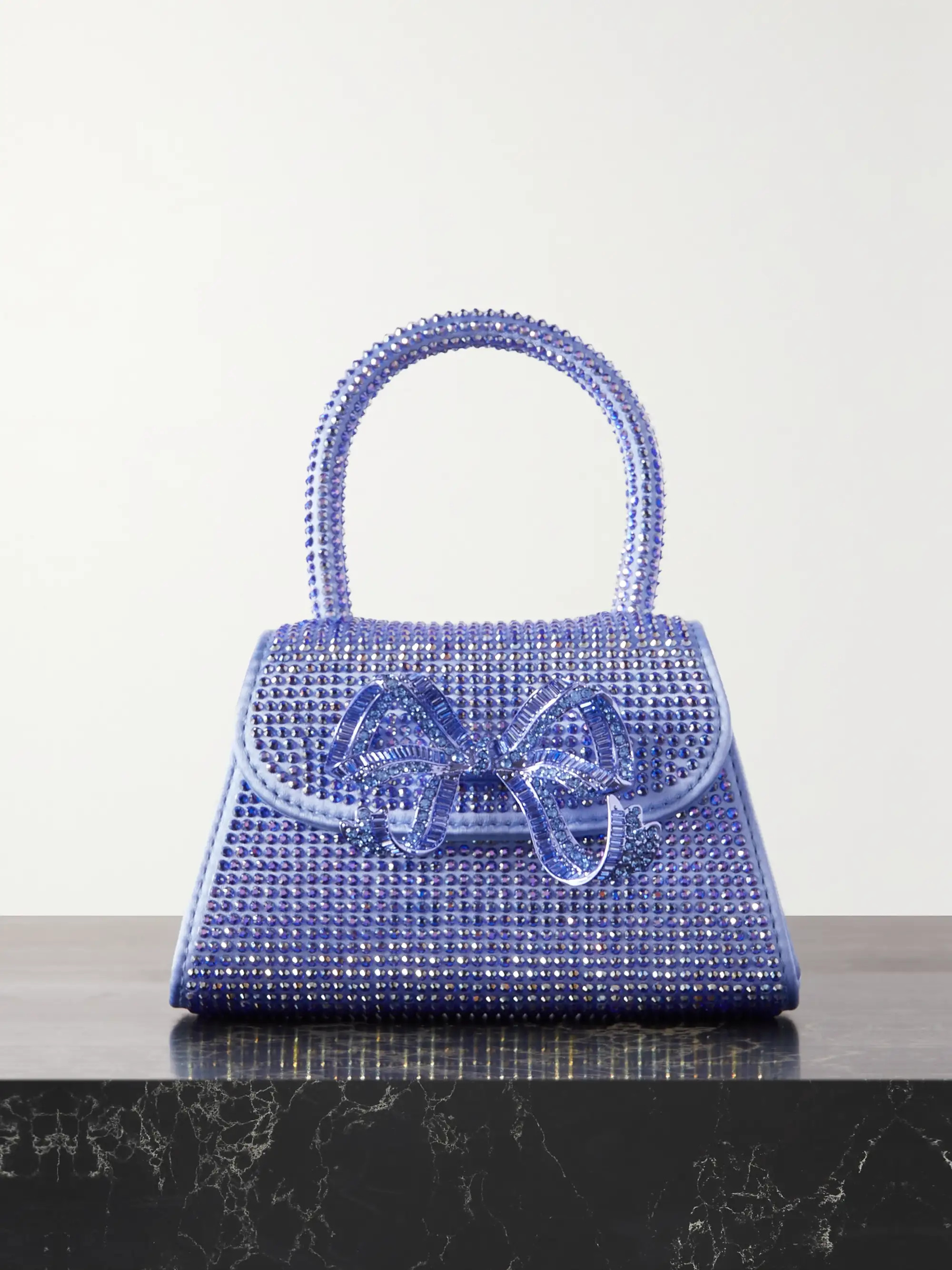 The Micro Bow mini crystal-embellished silk tote | NET-A-PORTER (UK & EU)