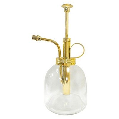 6.6" x 2.8" Plant Mister with Pump Clear/Gold - Smith & Hawken™ | Target