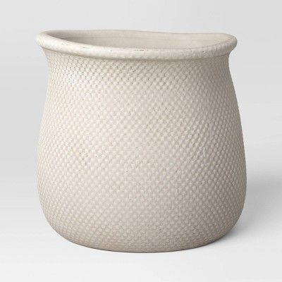 5.875" Ceramic Textured Freeform Indoor/Outdoor Planter Cream - Threshold™ | Target