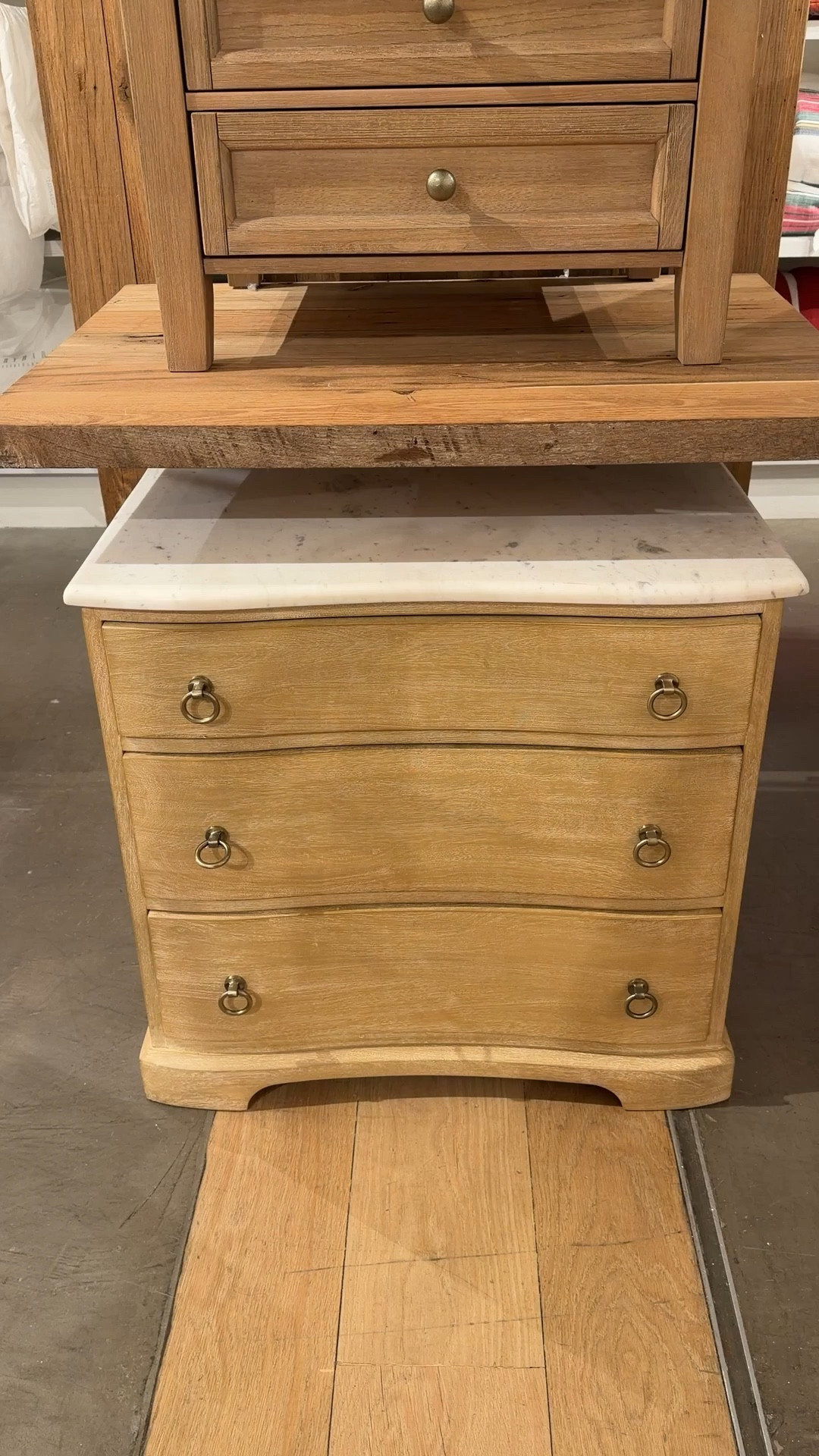Classic bedroom style with a luxe touch! ✨🤍 The Scarlett Marble Nightstand from Pottery Barn pairs warm Weathered Wheat wood with a beautiful marble top for an elevated, timeless look. 😍 Antique brass hardware adds a refined finishing detail, while the three spacious drawers provide plenty of bedside storage. 🙌🏻 A polished nightstand that brings warmth, elegance, and function to the bedroom. Linked this piece along with coordinating furniture from the Scarlett collection! 💫 #PotteryBarn #BedroomFurniture #Nightstand

#LTKSaleAlert #LTKHome