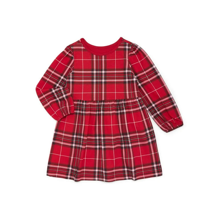 Garanimals Toddler Girl Long Sleeve Elastic Cuff Knit Dress, Sizes 12M-5T | Walmart (US)