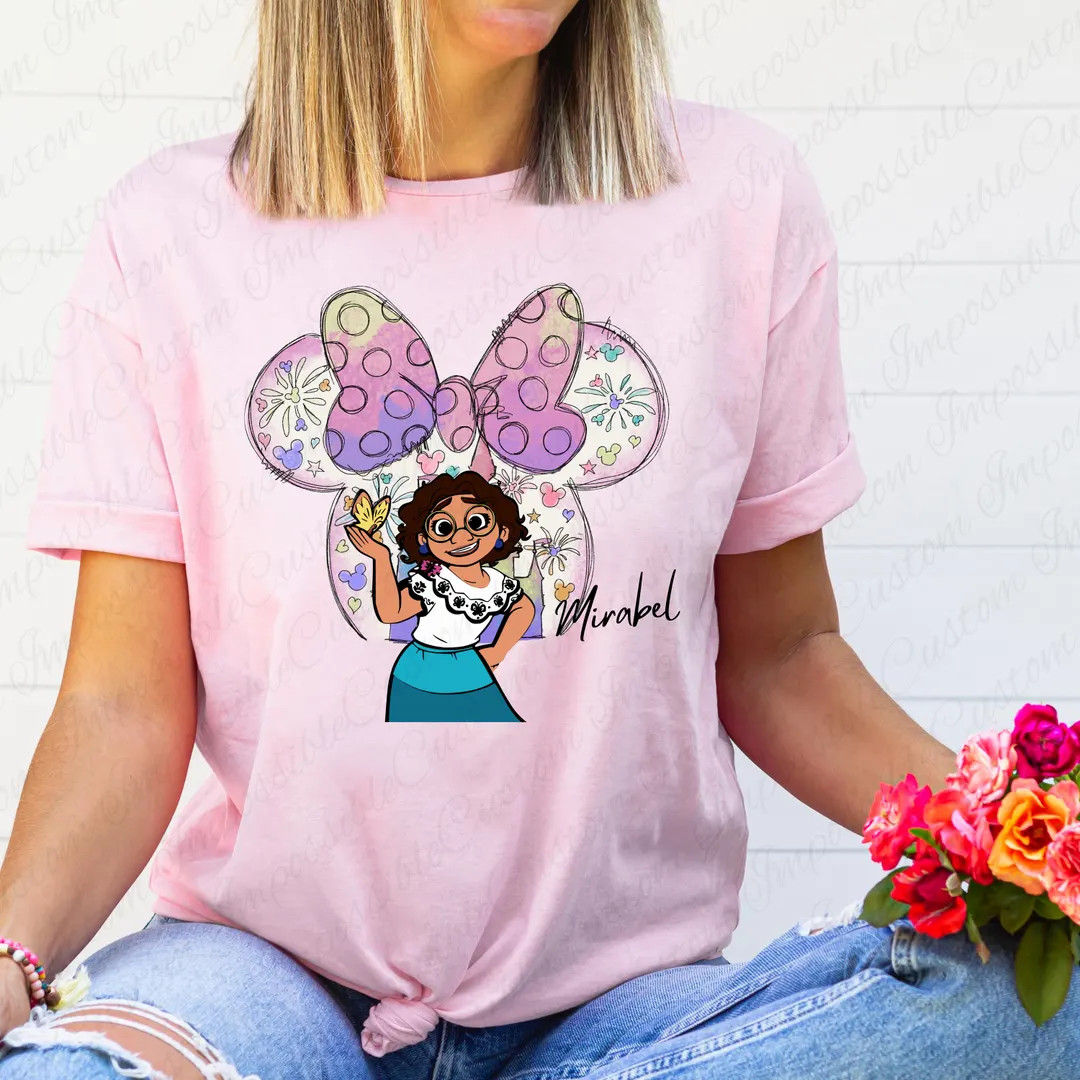 Mirabel Encanto T-shirt: Watercolor Minnie Ears, Family Trip Shirt - Etsy | Etsy (US)