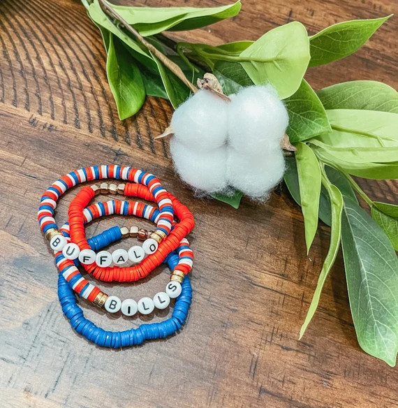 Buffalo Bills Bracelet  Custom Football Bracelet  Handmade - Etsy | Etsy (US)