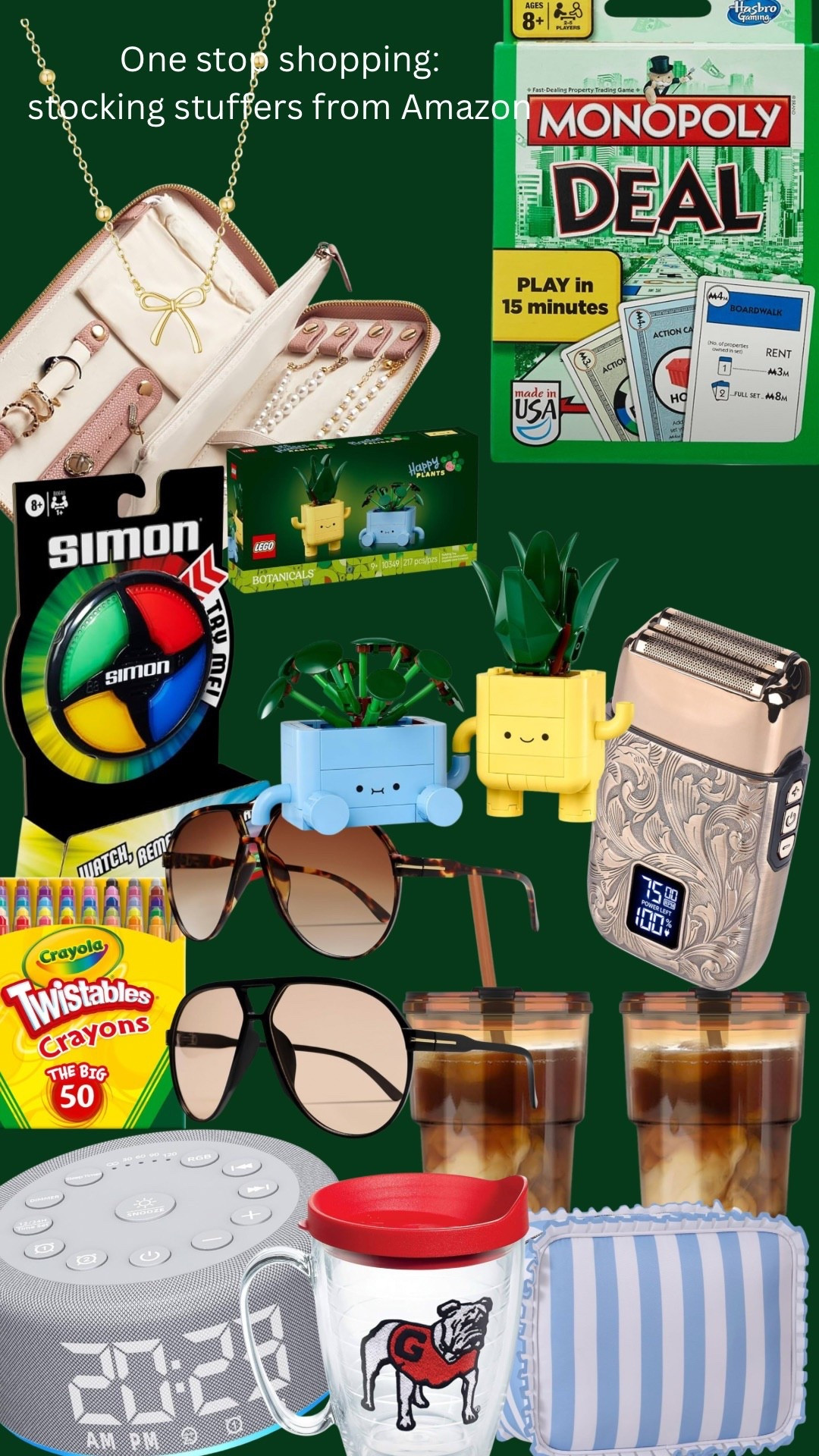 One stop shopping: Stocking Stuffers from Amazon

#LTKCyberWeek #LTKGiftGuide #LTKHoliday