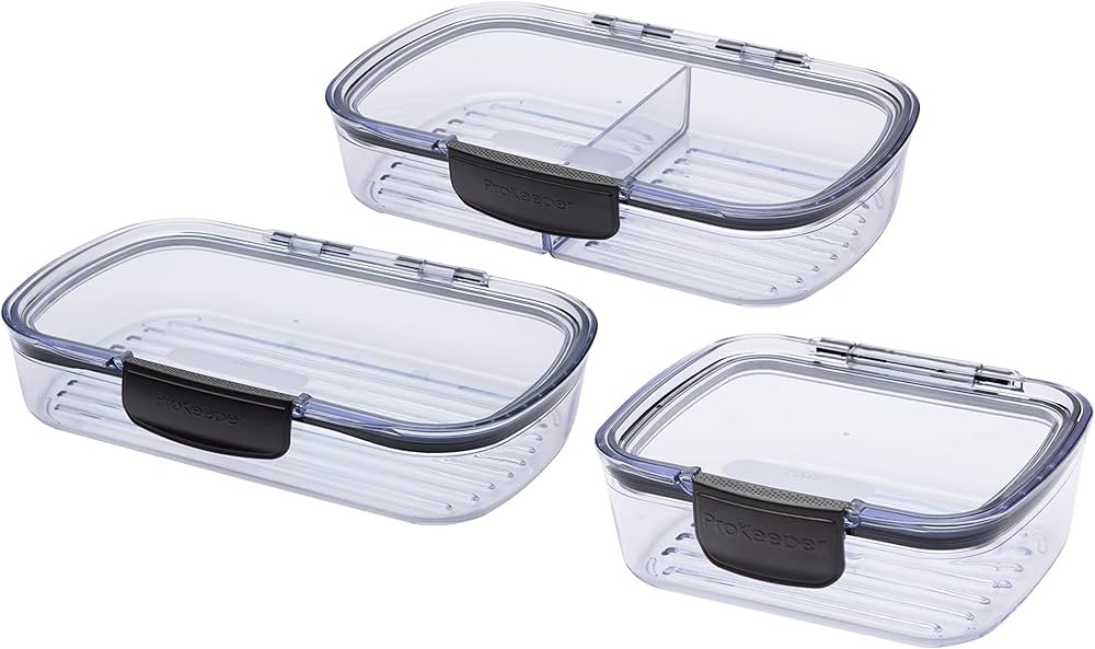 Progressive International Deli Prokeeper+ Air Tight Silicone Sealed Food Storage Container Set wi... | Amazon (US)