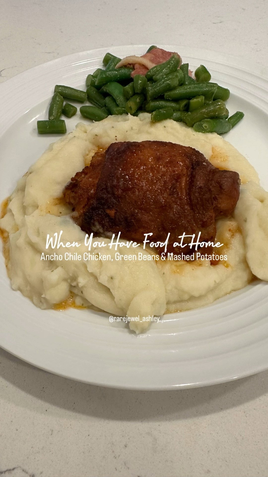 When you have food at home and cook anchovies chille baked chicken, mashed potatoes and green beans.

#cookwithme #cooling #foodie #food recipes #chicken #mashedpotatoes #greenbeans #whaticooked #dinner #trending 

#LTKFamily #LTKHome