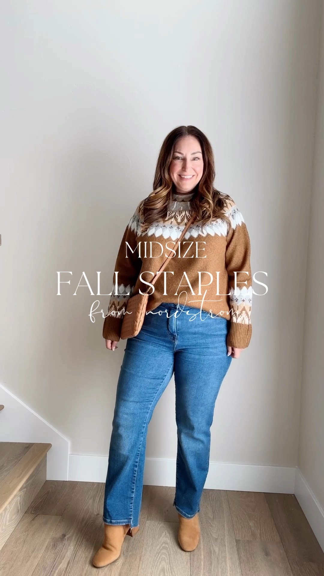 FALL ESSENTIALS 🍂 The weather is cooling down so I’m pulling out 5 fall staples all from @nordstrom 
1. A Novelty Sweater tts, L 
2. Straight Leg Jean size up, 14
3. Wide Leg Jean tts, 12
4. Low Bootie tts
5. Tall Boot tts with wide calf options!! 

#NordstromPartner #fallfashion #midsizestyle #fallfashiontrends

#LTKVideo #LTKMidsize #LTKSeasonal