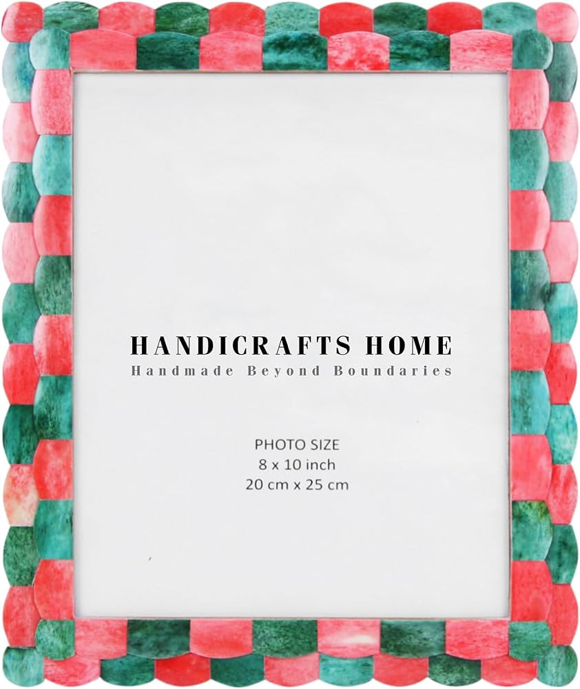 Handicrafts Home Photo Picture Frame 8" x 10" Handmade Cadres Photos Muraux Gift decoratif Photo ... | Amazon (US)