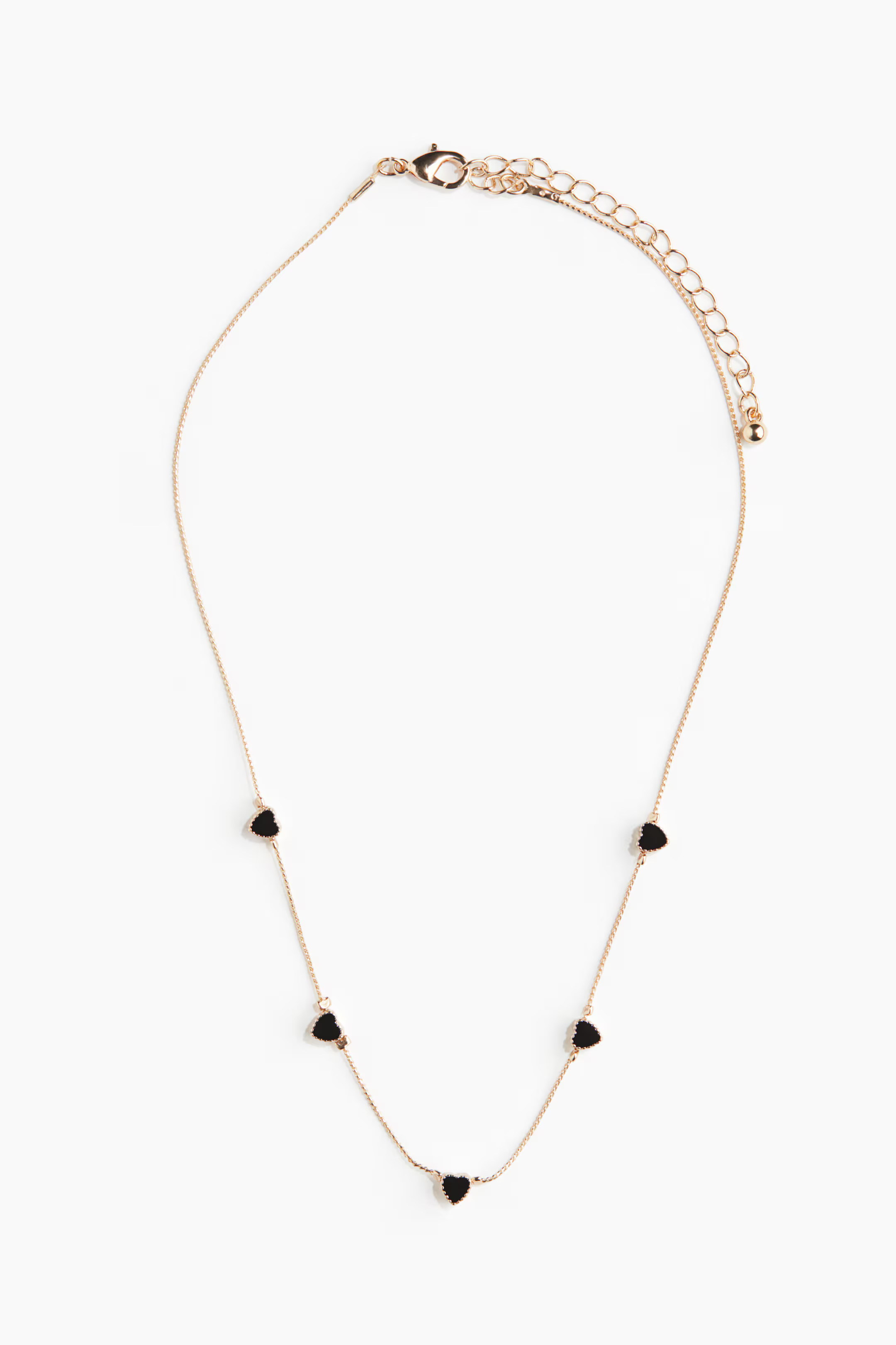Necklace - Gold-colored/black hearts - Ladies | H&M US | H&M (US + CA)