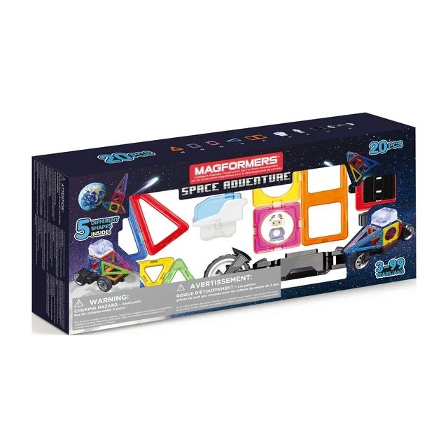 Magformers Magnetic Construction 20 PC Space Adventure STEM Toy Set, +3 Years | Walmart (US)
