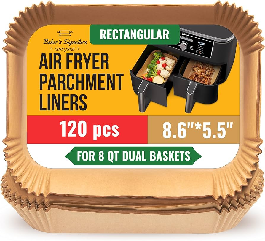 Air Fryer Liners for Ninja Foodi Dual – 120Pcs Disposable Parchment Paper for Ninja DZ201 DZ401... | Amazon (US)
