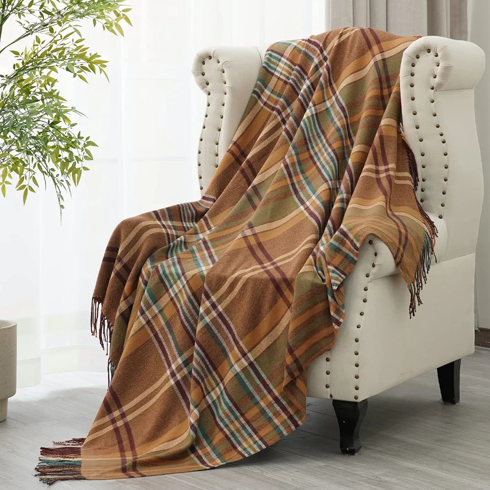 PHF Buffalo Plaid Throw Blanket, Lightweight and Soft Cozy Blanket for All Seasons, Checkered Pat... | Amazon (US)