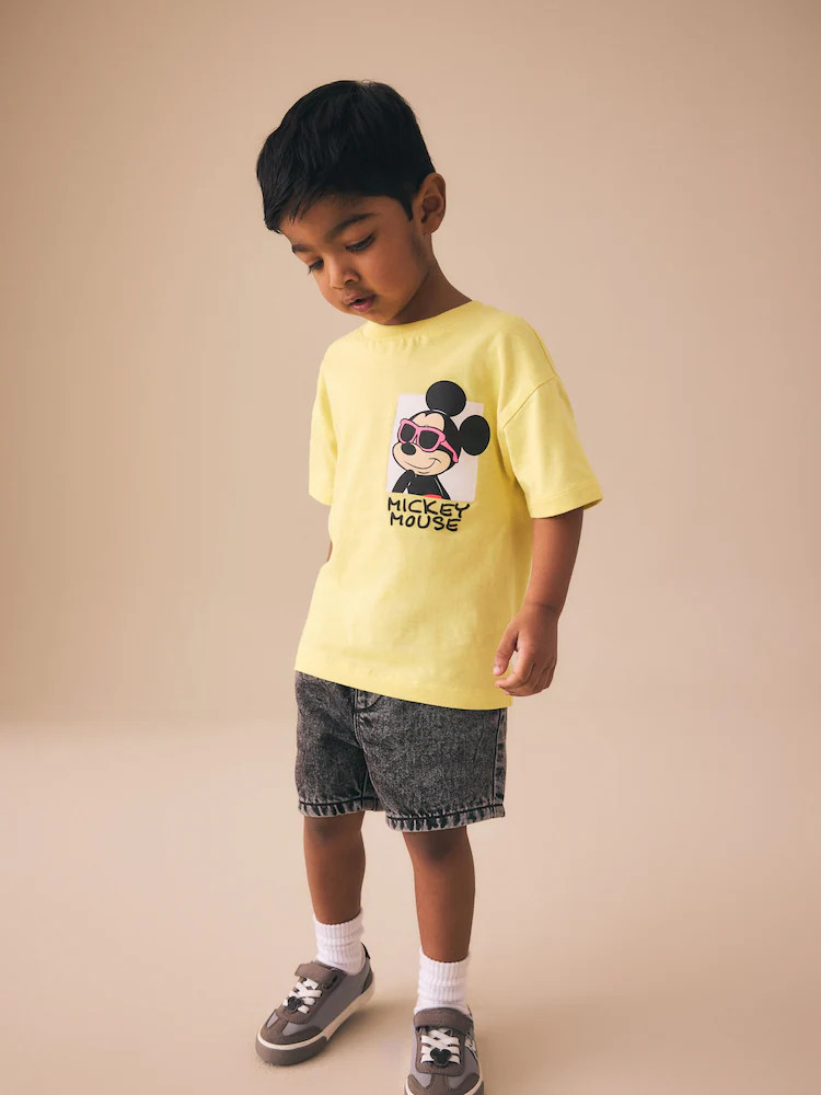 Yellow Mickey Mouse Short Sleeve T-Shirt (3mths-8yrs) | Next US