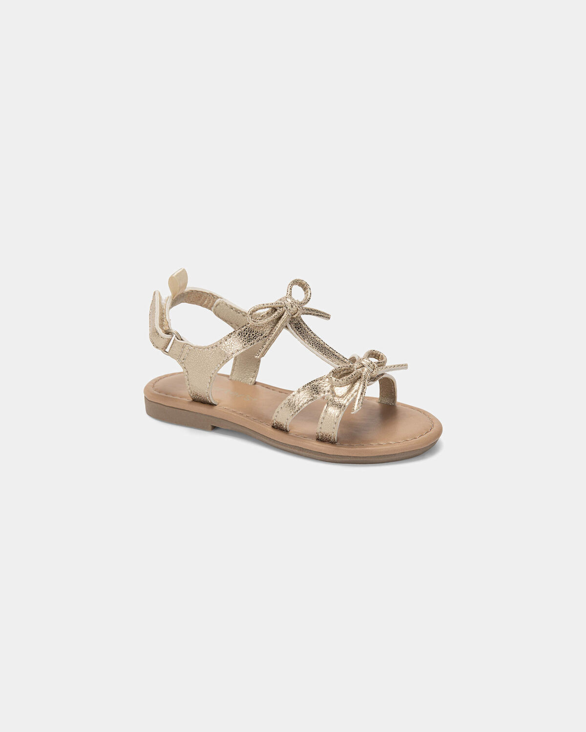 Toddler Girl Metallic Bow Sandals - Gold | Carter's Inc