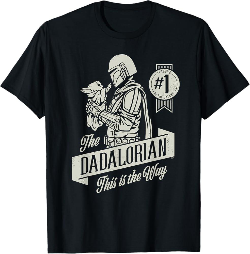Star Wars The Mandalorian and Grogu Dadalorian Father’s Day T-Shirt | Amazon (US)