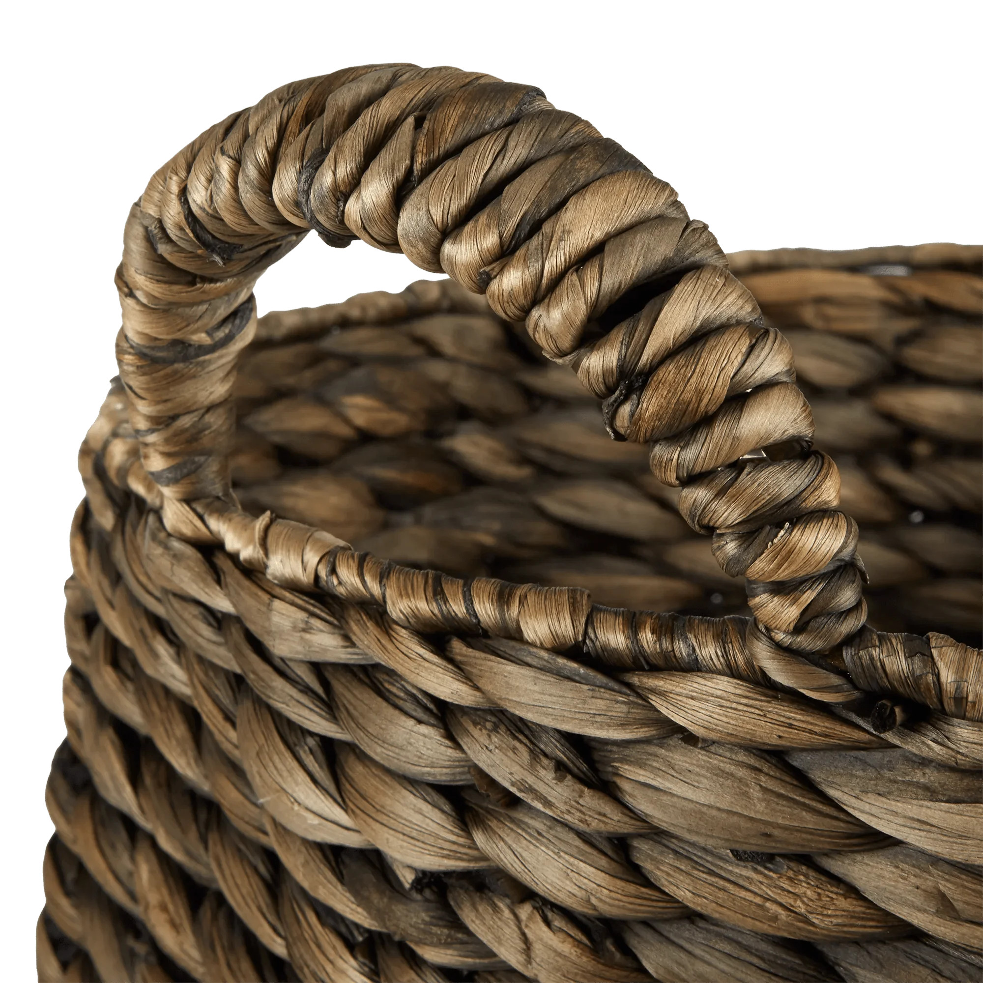 Bouclair Dark Brown Water Hyacinth Brown Basket 14.1 X 15.7 in (36 X 40 cm) | Walmart (CA)