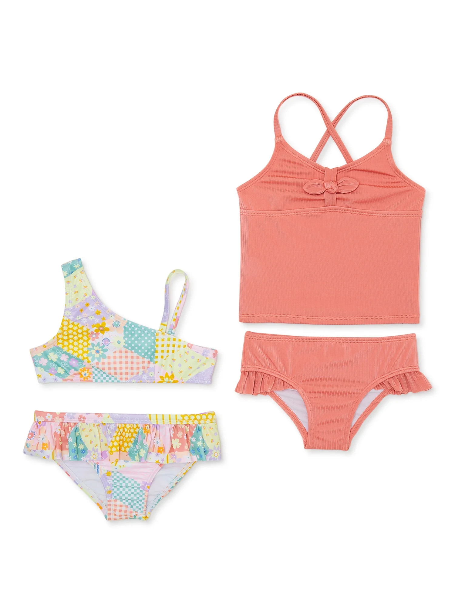 Wonder Nation Baby and Toddler Girls Bikini and Tankini, 2-Pack, Size 12M-5T | Walmart (US)