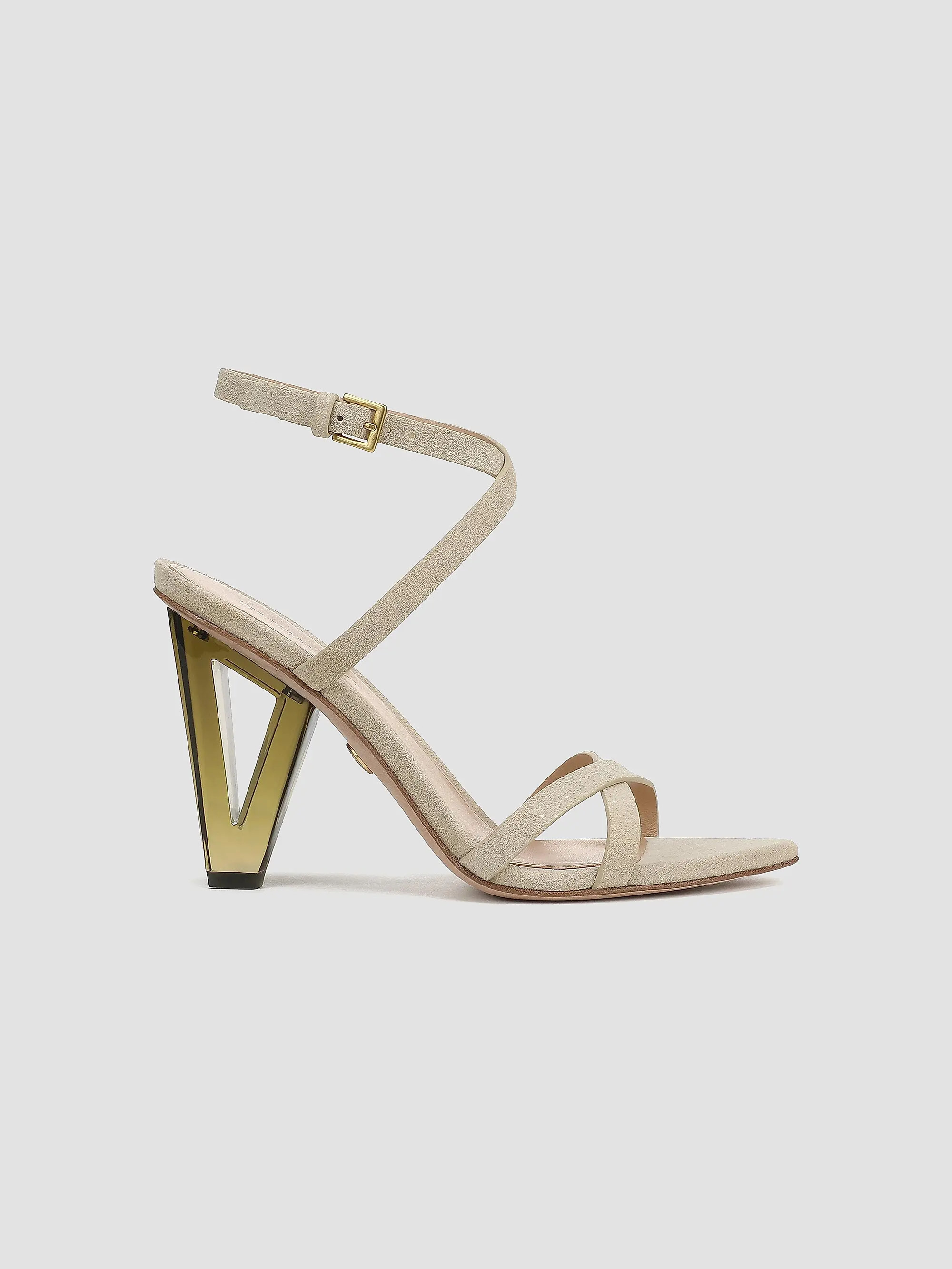 Veronica Beard Lanaya 90MM Suede Sculptural-Heel Sandals | Saks Fifth Avenue | Saks Fifth Avenue