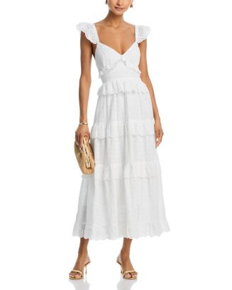 Eyelet Tie Back Maxi Dress - Exclusive | Bloomingdale's (US)