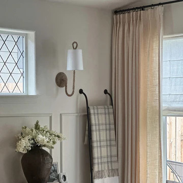 Pinch Pleated Lille Linen Memory Trained Blackout Curtains Natural Modern Custom Drapes | Homerilla