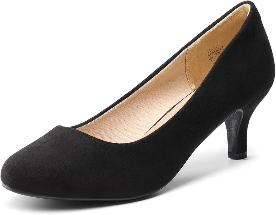 DREAM PAIRS Women's Luvly Bridal Wedding Party Low Heel Pump Shoes | Amazon (US)