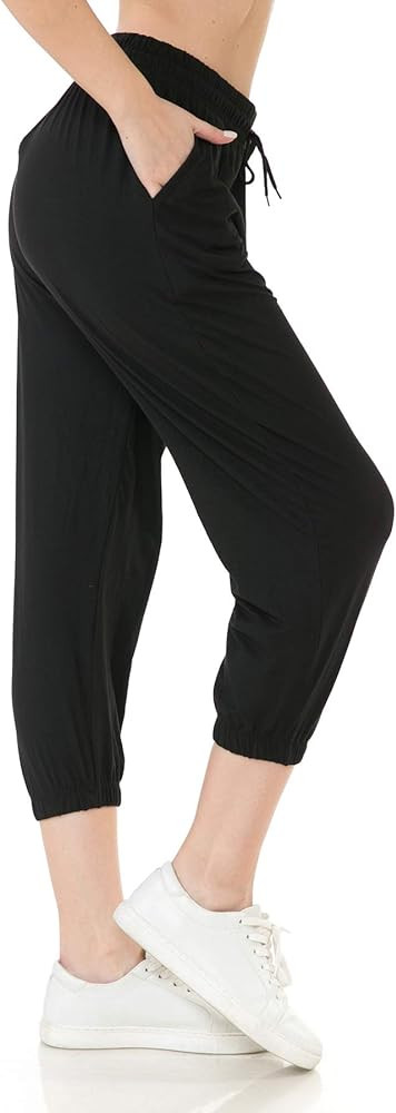 Leggings Depot Women's Jogger Track Cuff Sweatpants with Pockets for Yoga, Workout | Amazon (US)