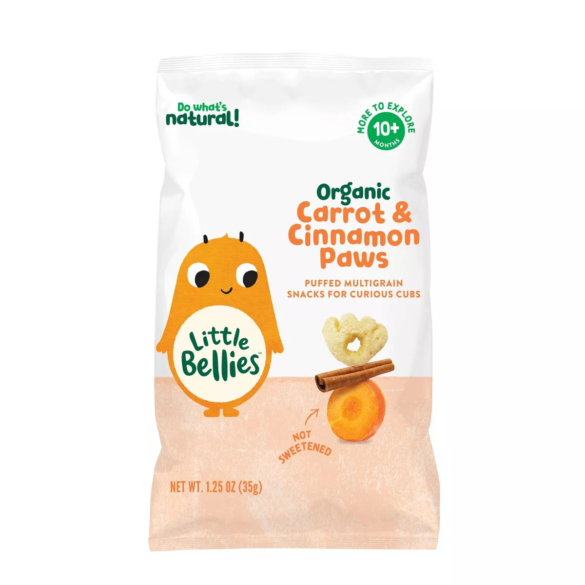 Little Bellies Organic Carrot & Cinnamon Paws Baby Snacks - 1.25oz | Target