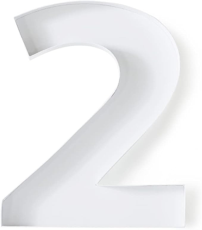 Soul & Lane Fillable Cardboard Number Charcuterie Board Box, Large Paper Mache Numbers Shaped Cut... | Amazon (US)