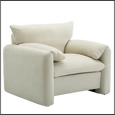 Chenille Oversized Armchair Accent Chair Single Sofa for Comfortable Lounging and Elegant Living Room Decor | Wayfair North America
