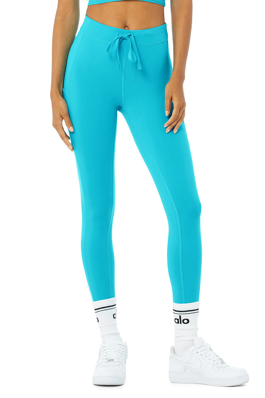 Alo YogaÂ® | 7/8 High-Waist Checkpoint Legging in Bright Aqua, Size: Small | Alo Yoga (US)