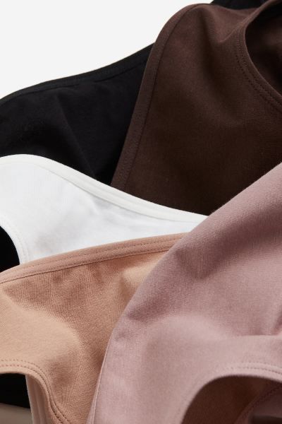 10-pack Briefs - Regular waist - Pink/brown/white - Ladies | H&M US | H&M (US + CA)