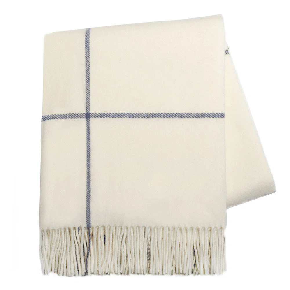 Lands Downunder Windowpane Cashmere/Lambswool Throw & Reviews | Wayfair | Wayfair North America