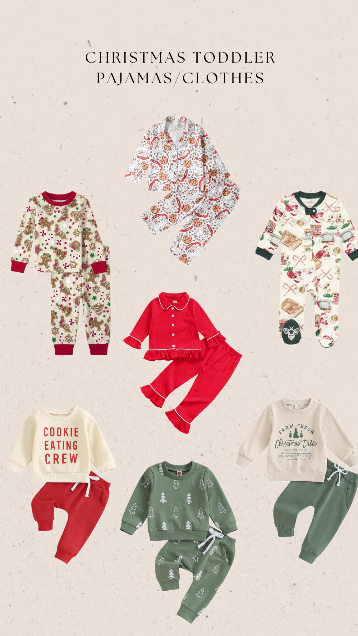 Amazon toddler Christmas clothes/pajamas 

#amazon #toddler #christmasjammies #pajamas #christmas #toddlerclothes #matchingsets 

#LTKfindsunder50 #LTKstyletip #LTKkids