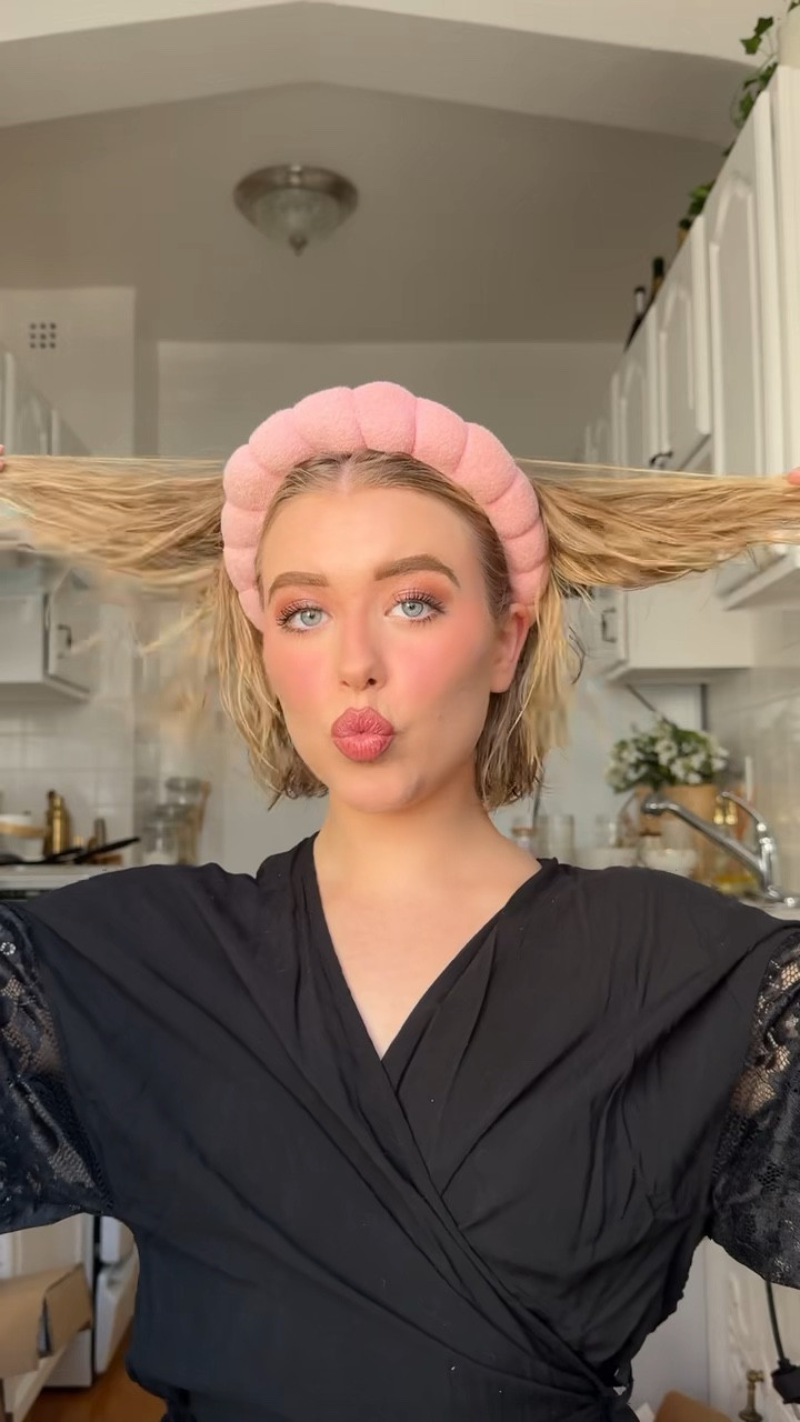 My go-to curl style! Steps below ⬇️

1. Use Oribe detangler for heat protection/prep!
2. Dry hair (not shown)
3. Add Oribe Matte waves lotion- SO good for curl styles. I scrunch it up into my hair to accentuate my natural curls! 
4. Use curler (I’m using Bio Ionic) to curl away from your face- I do the top layer all around & add in a few under pieces at the end for a full look
5. Brush out the curls with a COMB (not a brush). I’m using Tangle Teezer! 
6. Set your hair! I love the Oribe trés set spray

#bobhairstyles #hairtutorial #curlyshorthair #90sbob #bobera 

#LTKVideo #LTKstyletip #LTKbeauty