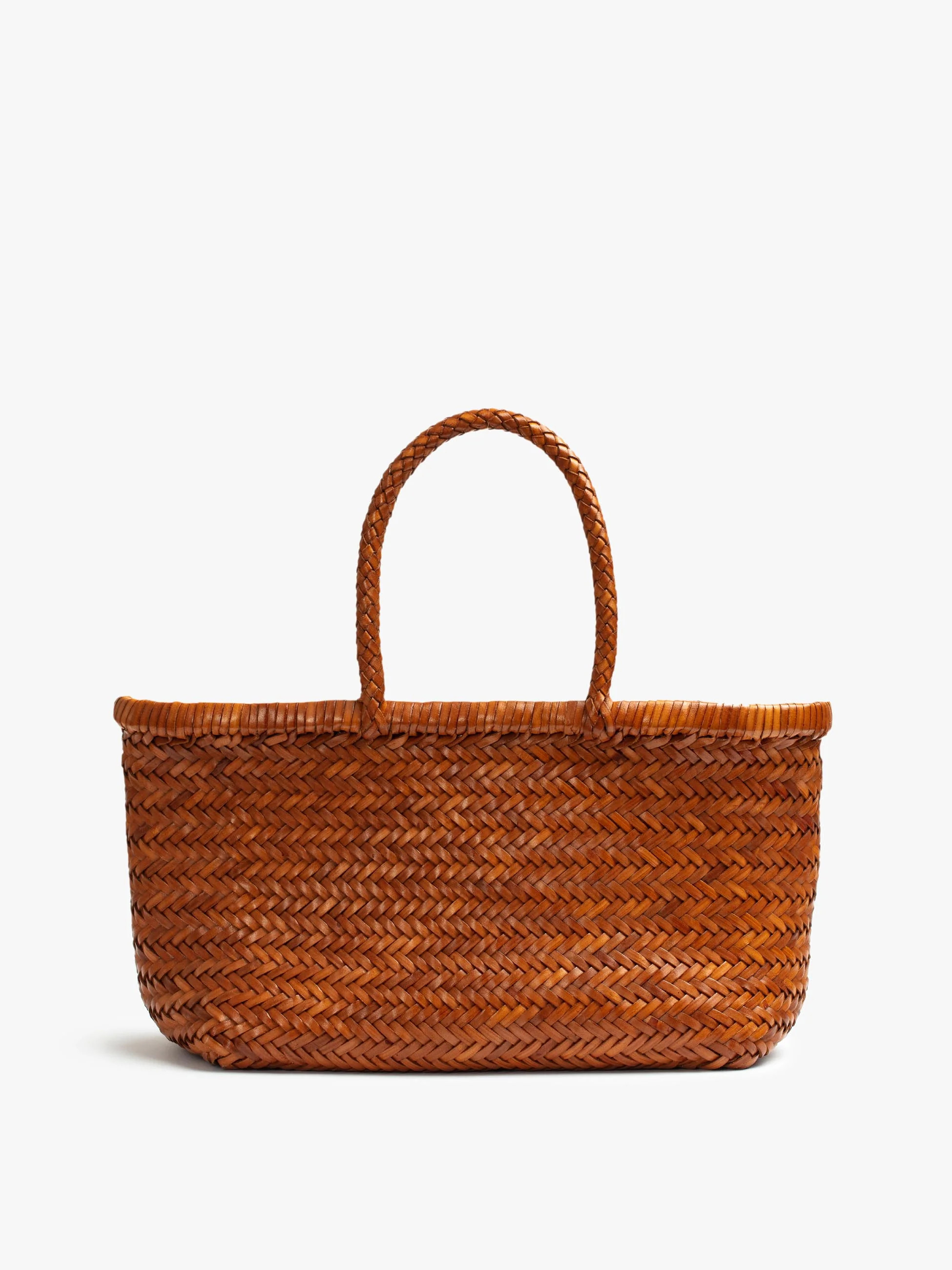Basket Case Goa Medium Leather Tote - Brown | Mother Denim