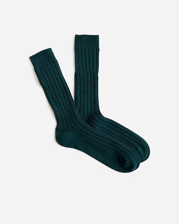 Ribbed cashmere-blend socks | J.Crew US