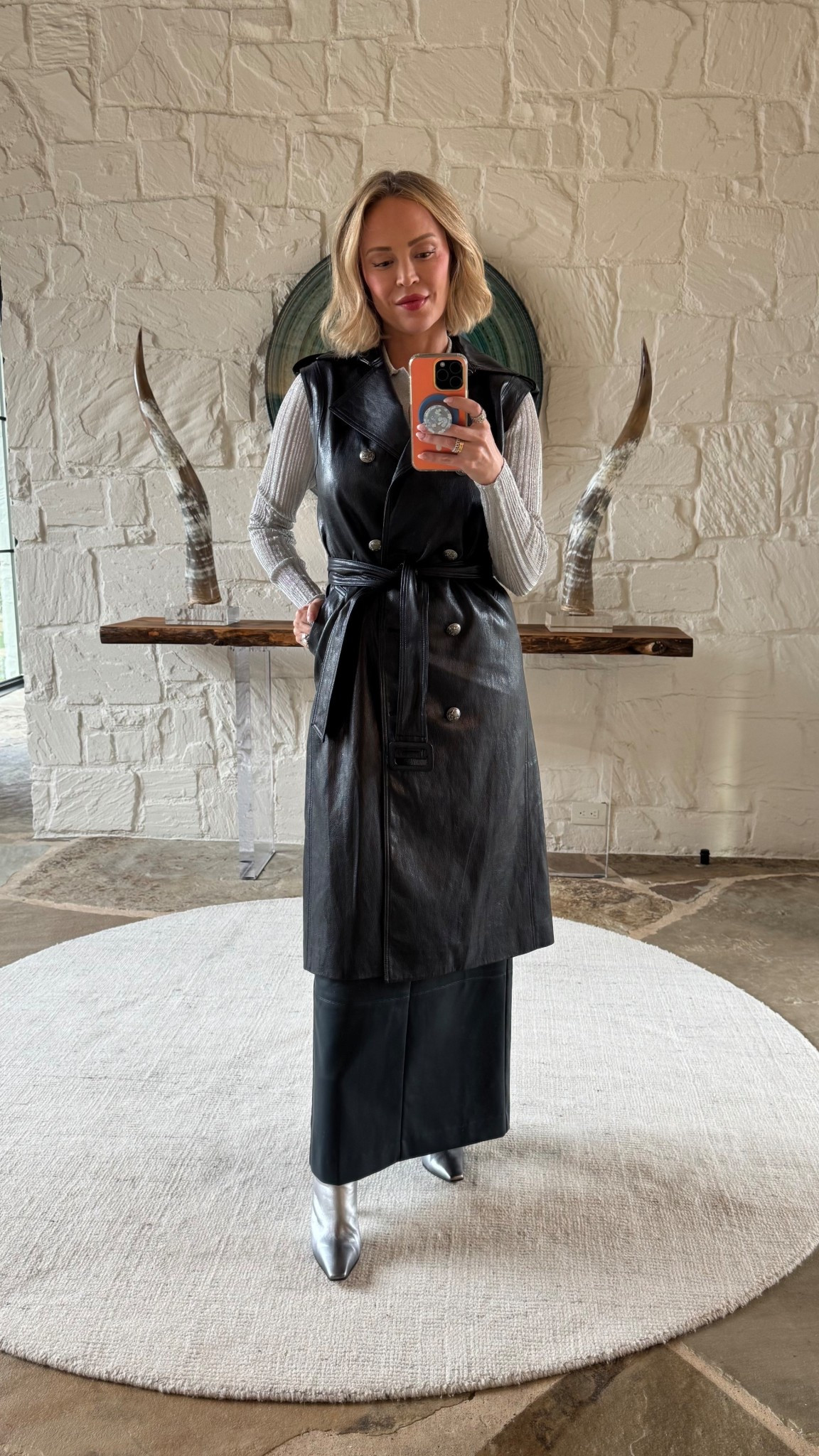 This adorable leather dress doubles as outerwear too! 

#LTKSaleAlert #LTKgrwm #LTKOver40