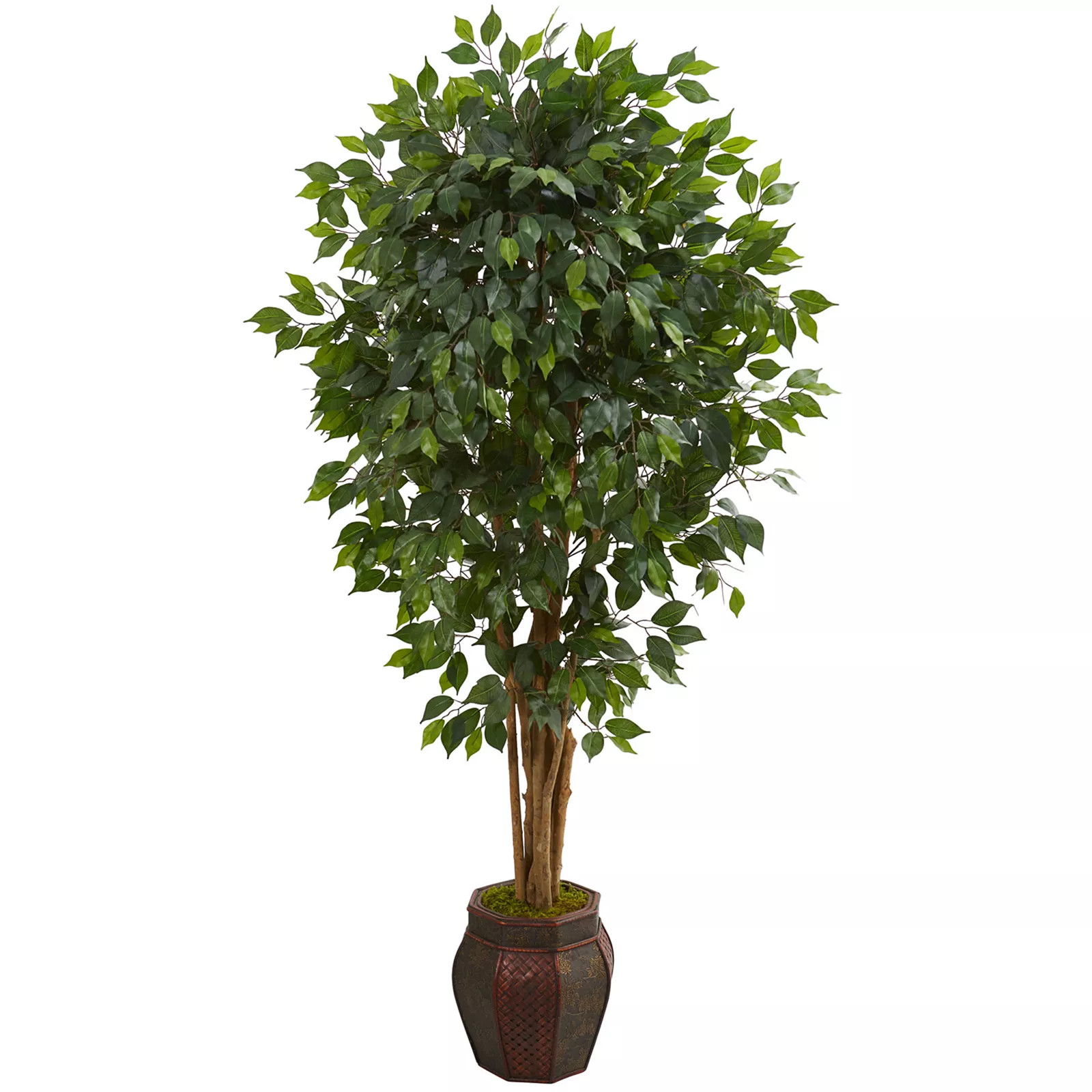 nearly natural 6 Ft. Ficus Artificial Tree in Decorative Planter, Green | Kohl's