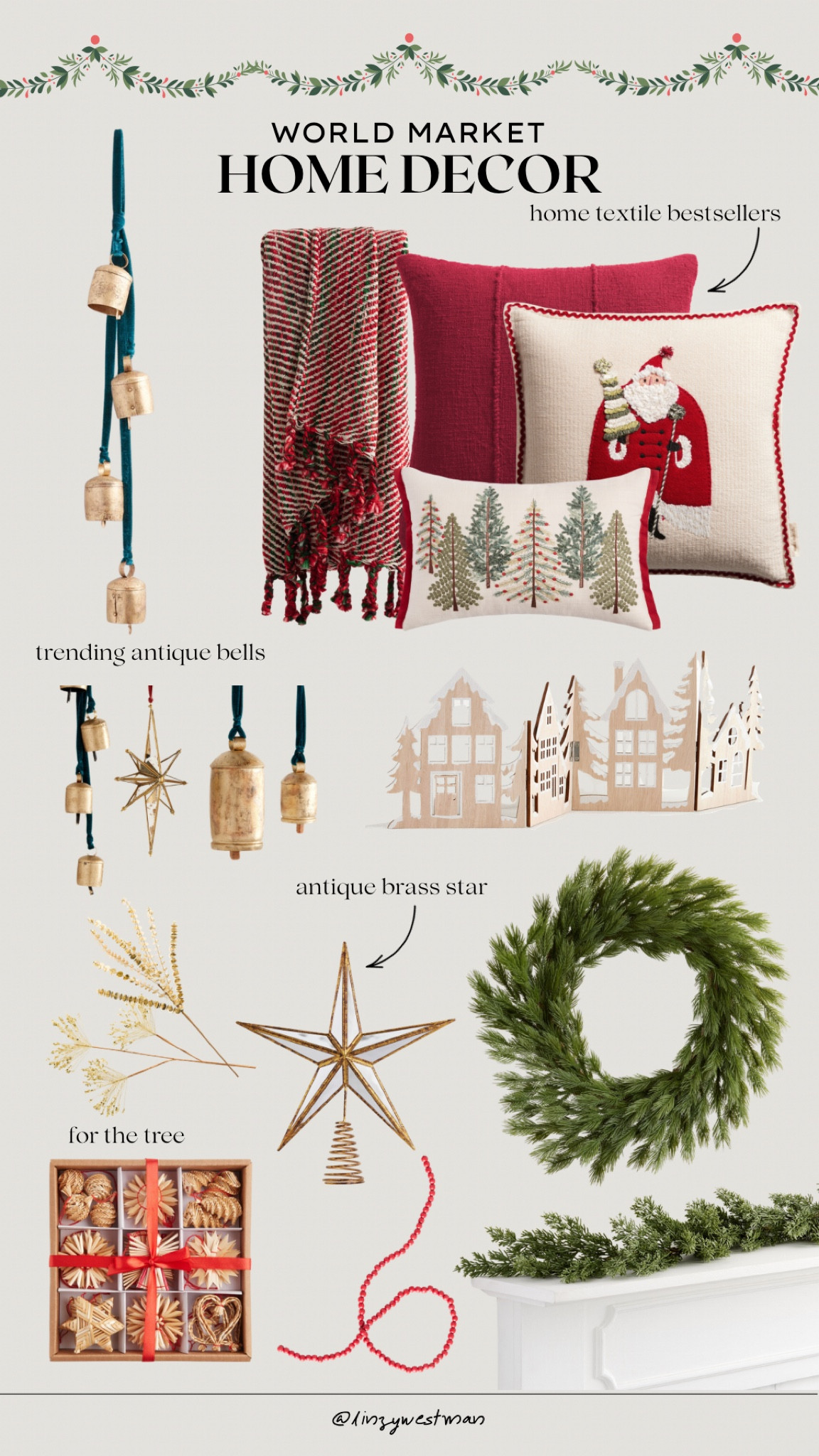 WORLD MARKET HOME DECOR for the holidays! 🎄✨ the best place for classic, unique, Anthro-style finds at a much more affordable price point. 

#LTKSeasonal #LTKHoliday #LTKHome