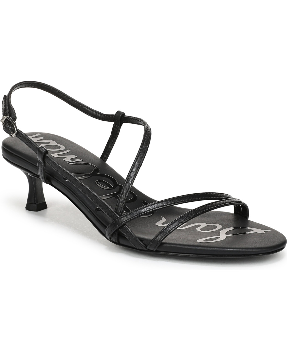 Sam Edelman Women's Cora Open Toe Dress Sandals - Black Leather | Macy's