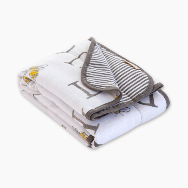 Burt's Bees Baby Reversible Cotton Jersey Knit Blanket in A Bee C | 100% Organic | Babylist