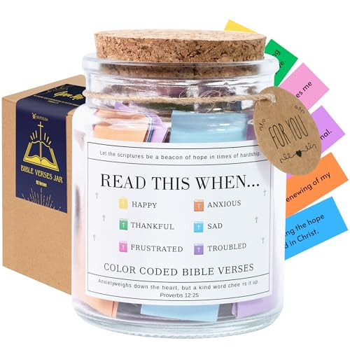 Read This When Bible Verses Jar for Daily Encouragement – Christian, New Year, Birthday Gifts for Women; Valentines Day Gifts For Him, Her | Amazon (US)