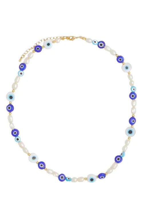 Petit Moments Shadow Beaded Necklace in Blue at Nordstrom | Nordstrom