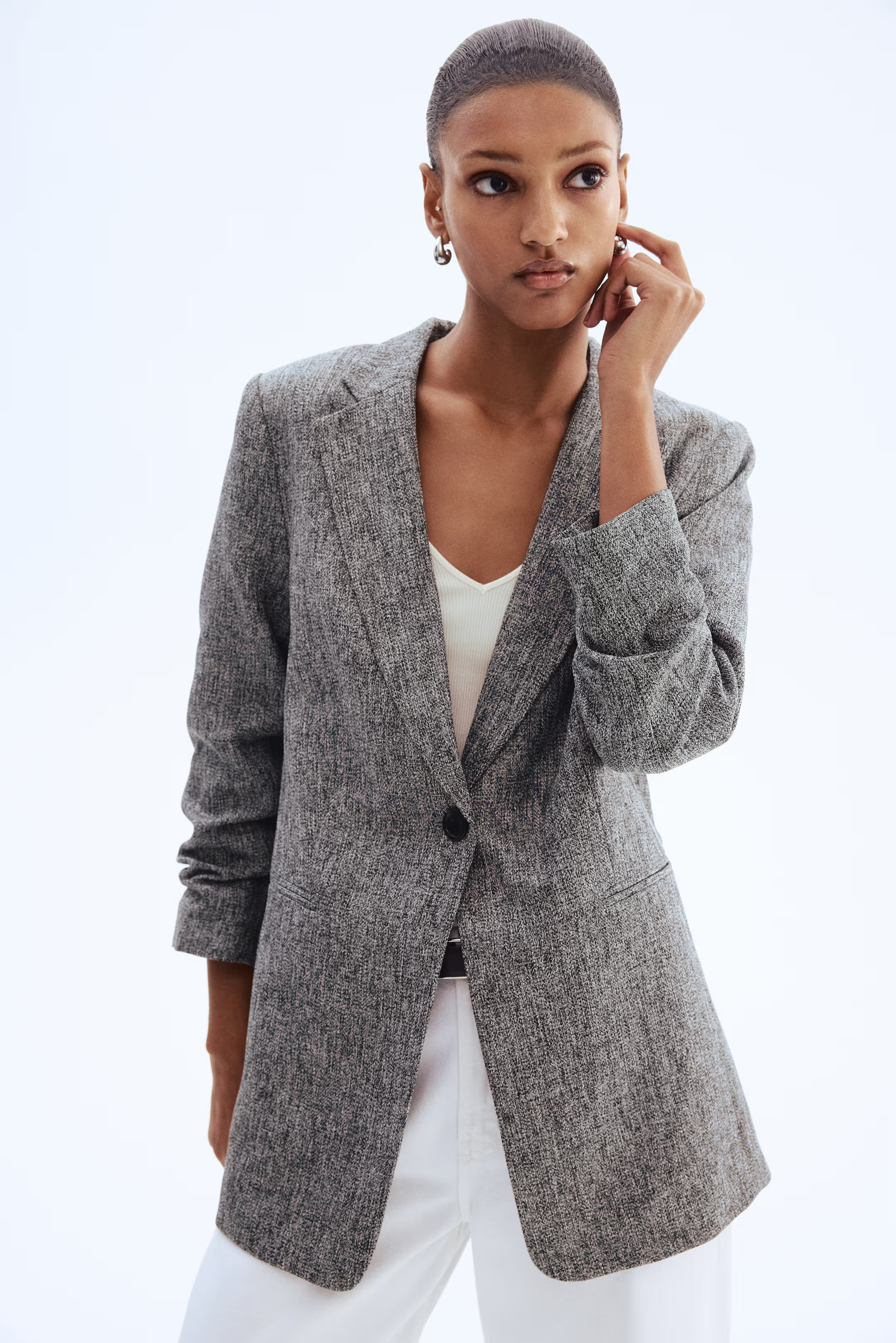 Gathered-Sleeve Jacket | H&M (US + CA)