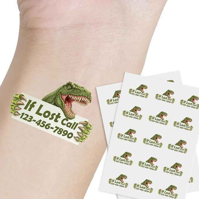 Personalized Temporary Tattoos for Kids, Emergency Contact Number on Tattoos to Avoid Lost, 15pcs | Amazon (US)