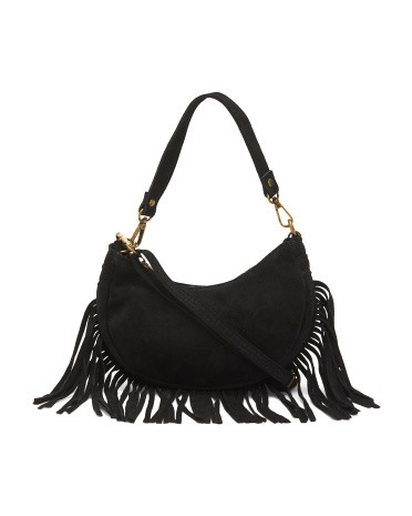 Made In Italy Suede Liora Frange Crossbody | Handbags | Marshalls | Marshalls
