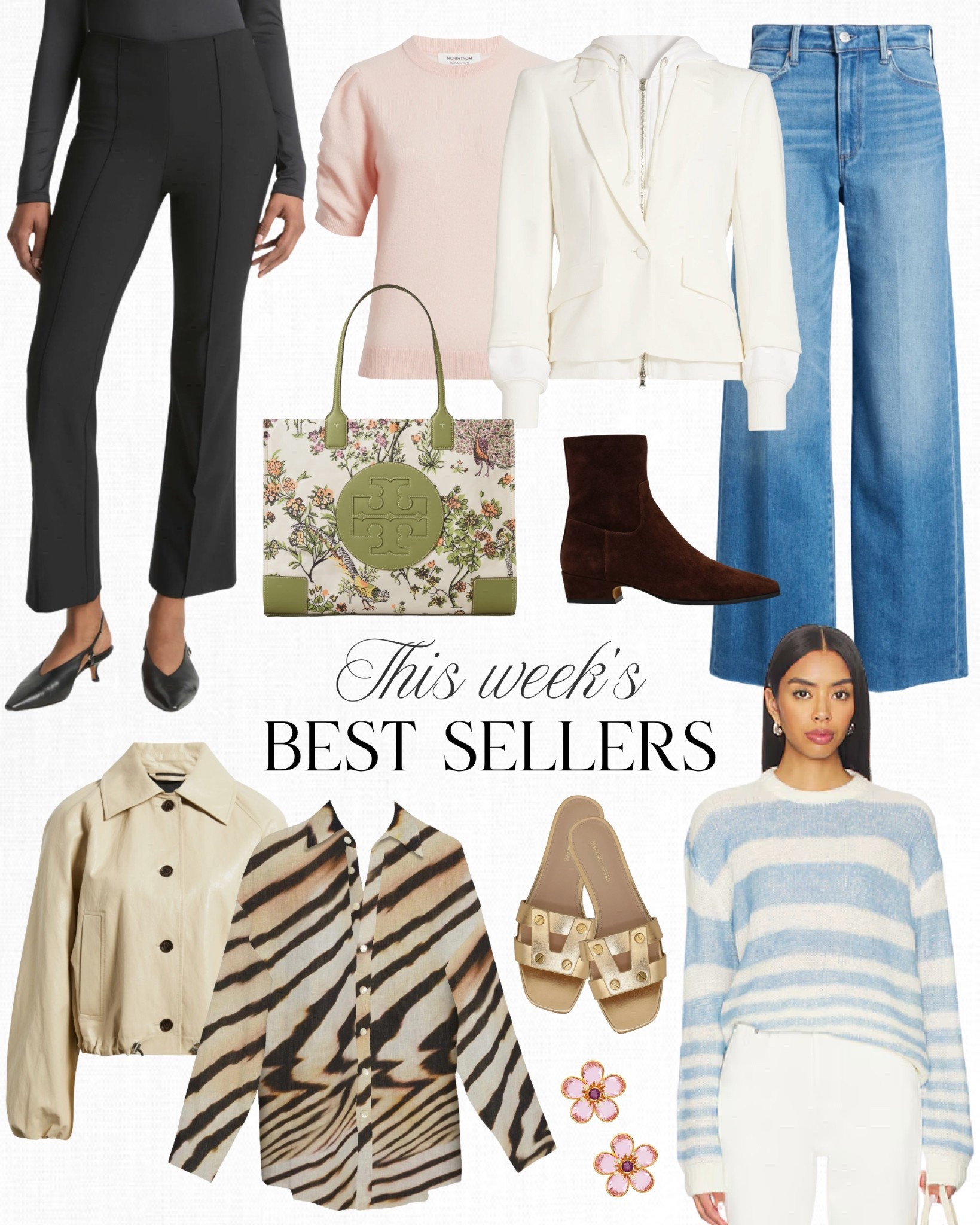 This week’s best sellers! 🌸✨
I just got this striped sweater the other week and I’m obsessed with the colors! I’ve been in Mexico and wore this printed coverup with the matching shorts. It comes in so many different colors and prints💓 One of my other faves on this list is this white blazer. I own it in a few colors and it’s a staple in my closet!

#LTKOver40 #LTKPetite #LTKSeasonal